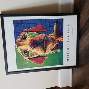 Morgan the Dog picture framed